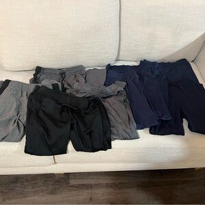 8 Pairs Boys Athletic Pants, Medium, Navy/gray/black, All in Motion & Old Navy